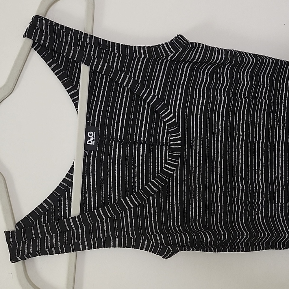 Dolce & Gabbana Vintage Romantic Metallic Striped Dress Y2k Size 2/38 - Picture 16 of 17